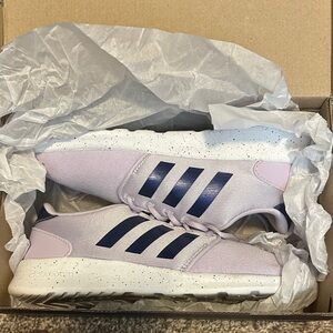 Adidas Pastel Purple and Dark Blue Sneakers